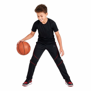 Nike Air Jordan Black Polyester Athletic Sporty Active Pants Red Accents Boy XL